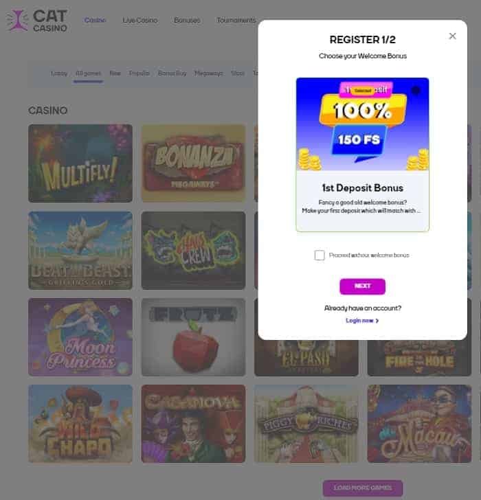 Guide to catspins live casino